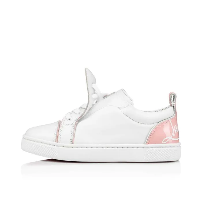 Kids Funnyto Lowtop Sneakers 8211 Calf Leather 8211 Rosy Pink Christian Louboutin Sneakers