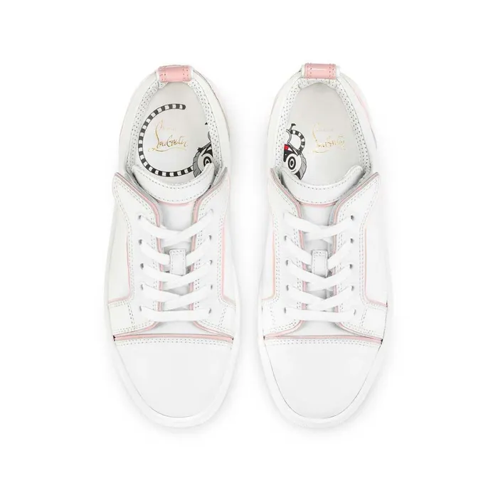 Kids Funnyto Lowtop Sneakers 8211 Calf Leather 8211 Rosy Pink Christian Louboutin Sneakers