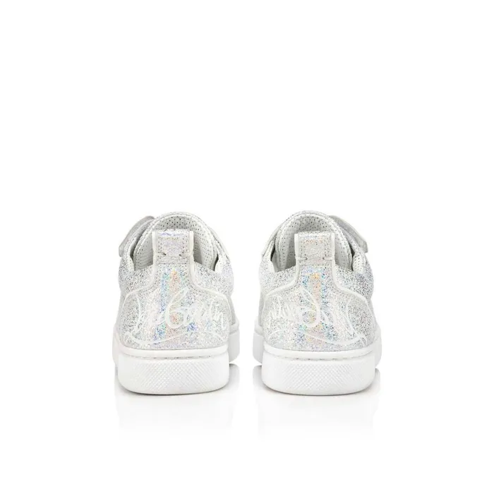Kids Funnyto Lowtop Sneakers 8211 Nappa Leather 8211 Silver Silver Christian Louboutin Sneakers