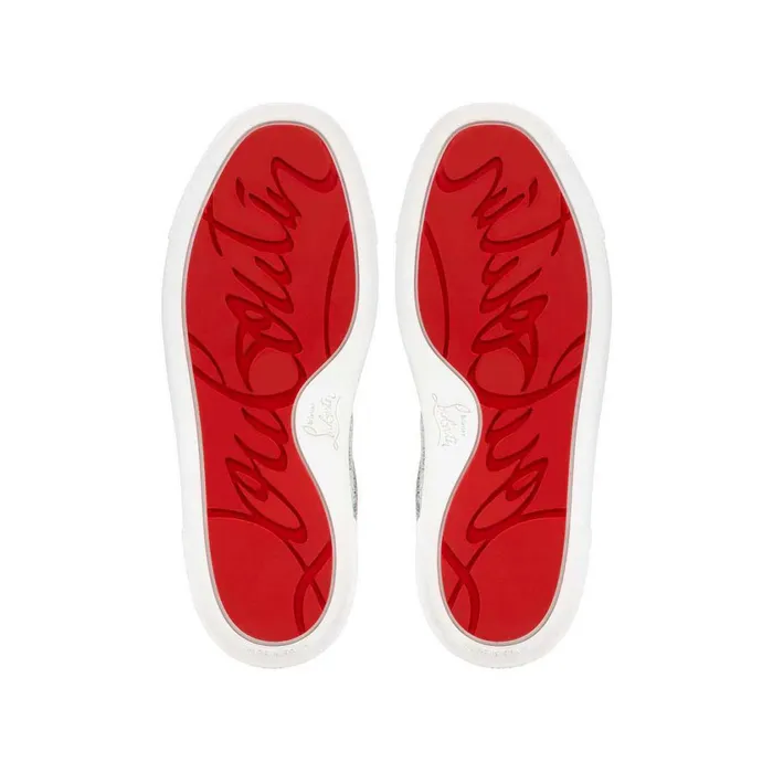 Kids Funnyto Lowtop Sneakers 8211 Nappa Leather 8211 Silver Silver Christian Louboutin Sneakers