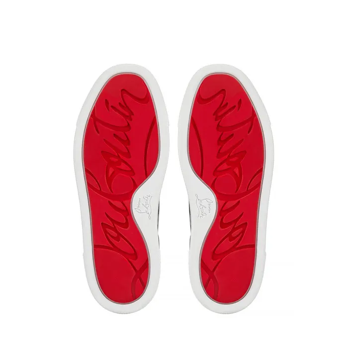 Kids Funnytopi Hightop Sneakers 8211 Monogrammed Calf Leather And Glittered Nappa Leather 8211 Aurore Borale Silver Christian Louboutin Sneakers