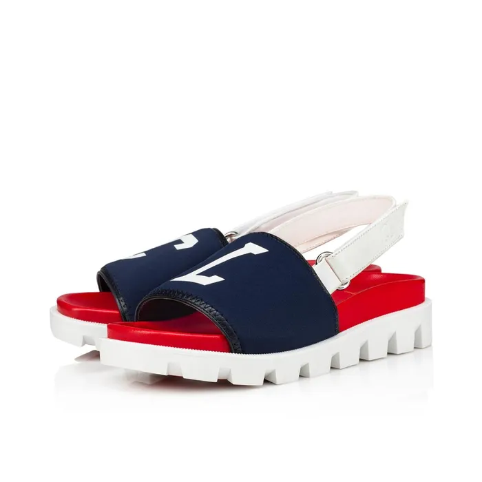 Kids Louloubibi Sandals 8211 Neoprene And Calf Leather 8211 Navy Blue Christian Louboutin Sandals Kids Louloubibi Sandals 8211 Neoprene And Calf Leather 8211 Navy Blue Christian Louboutin Sandals