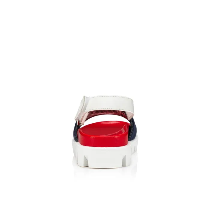 Kids Louloubibi Sandals 8211 Neoprene And Calf Leather 8211 Navy Blue Christian Louboutin Sandals
