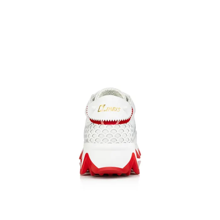 Kids Mini Shark Sneakers 8211 Calf Leather 8211 Bianco White Christian Louboutin Sneakers
