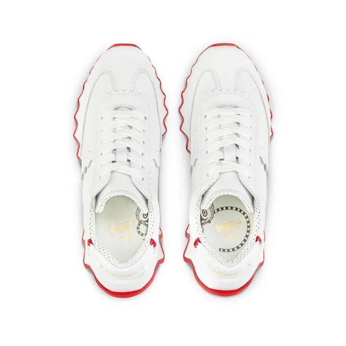 Kids Mini Shark Sneakers 8211 Calf Leather 8211 Bianco White Christian Louboutin Sneakers