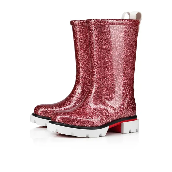 Kids Toy Pluie Rain Boots 8211 PVC And Patent Calf 8211 Rosy Pink Christian Louboutin Boots and Loafers Kids Toy Pluie Rain Boots 8211 PVC And Patent Calf 8211 Rosy Pink Christian Louboutin Boots and Loafers