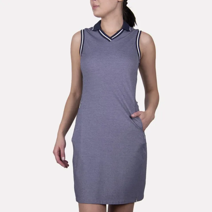 KJUS Dresses Bailey VNeck Dress Atlanta Blue 8211 Women