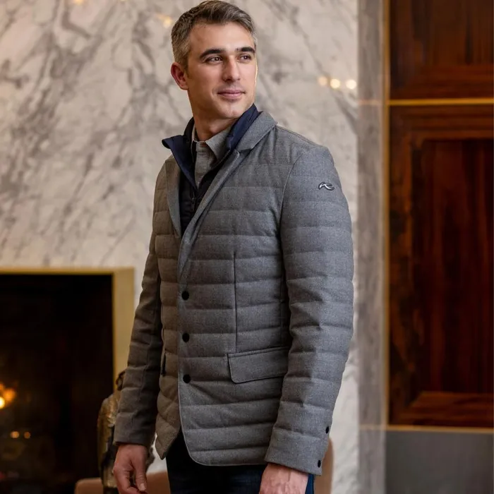 KJUS Jackets and Vests Kensington Blazer Jacket Steel Greydeep Space 8211 Men