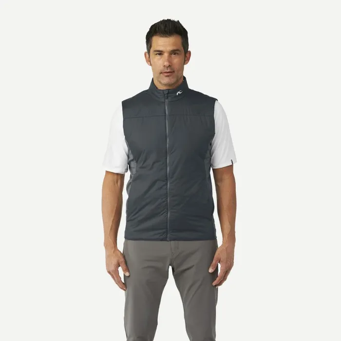 KJUS Jackets and Vests Radiation Vest 8211 Insulated Golf Vest Dark Dusksteel Grey Melange 8211 Men