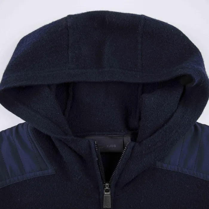 KJUS Midlayers and Sweaters Aspen Hooded Jacket 8211 Merino Wool Zip Hoodie Deep Space 8211 Men