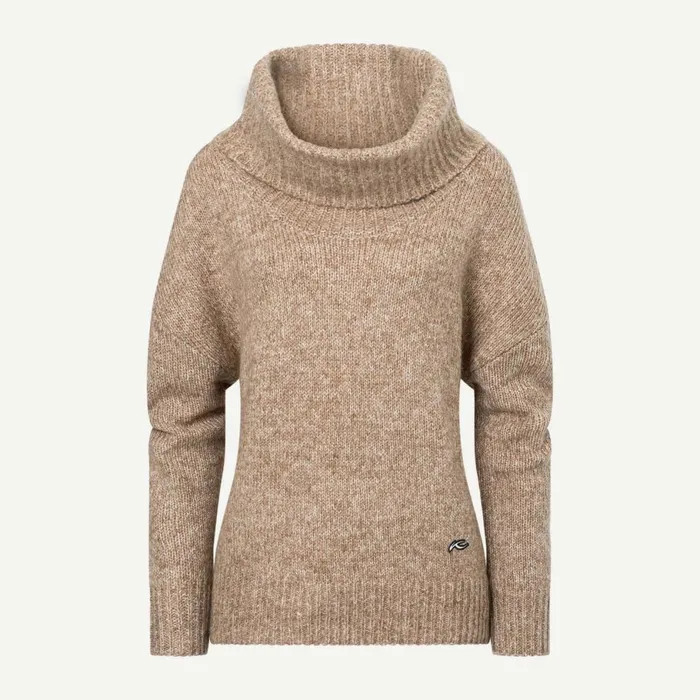 KJUS Midlayers and Sweaters Cowl Neck Sweater Oxford Tan Melange 8211 Women