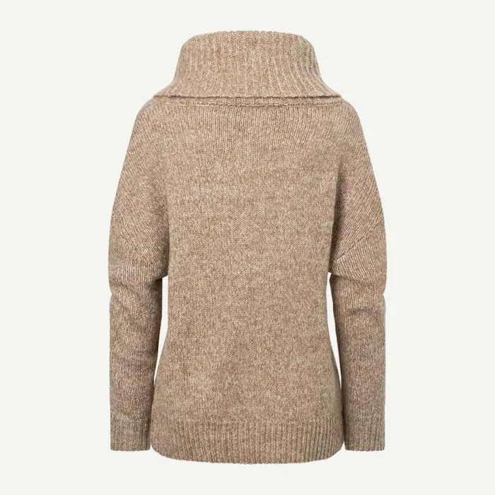 KJUS Midlayers and Sweaters Cowl Neck Sweater Oxford Tan Melange 8211 Women