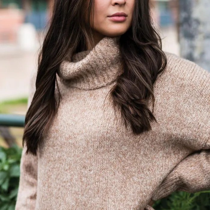 KJUS Midlayers and Sweaters Cowl Neck Sweater Oxford Tan Melange 8211 Women