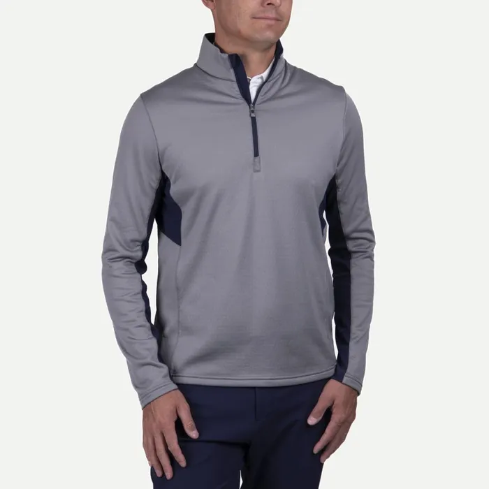 KJUS Midlayers and Sweaters Hydraulic Midlayer HalfZip Pewteratlanta Blue 8211 Men KJUS Midlayers and Sweaters Hydraulic Midlayer HalfZip Pewteratlanta Blue 8211 Men