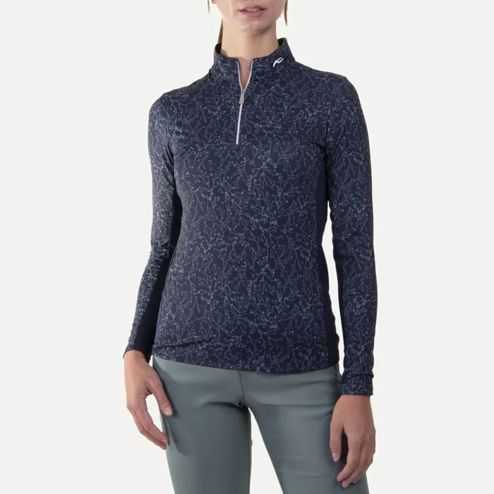 KJUS Midlayers and Sweaters Sunshine Printed HalfZip Atlanta Bluepatina 8211 Women KJUS Midlayers and Sweaters Sunshine Printed HalfZip Atlanta Bluepatina 8211 Women