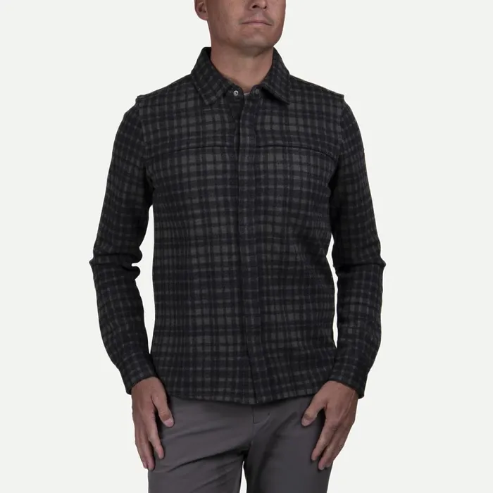 KJUS Midlayers and Sweaters Yellowstone Shirt 8211 Flannel With Woolblend Fabric Green Smokedark Dusk 8211 Men KJUS Midlayers and Sweaters Yellowstone Shirt 8211 Flannel With Woolblend Fabric Green Smokedark Dusk 8211 Men