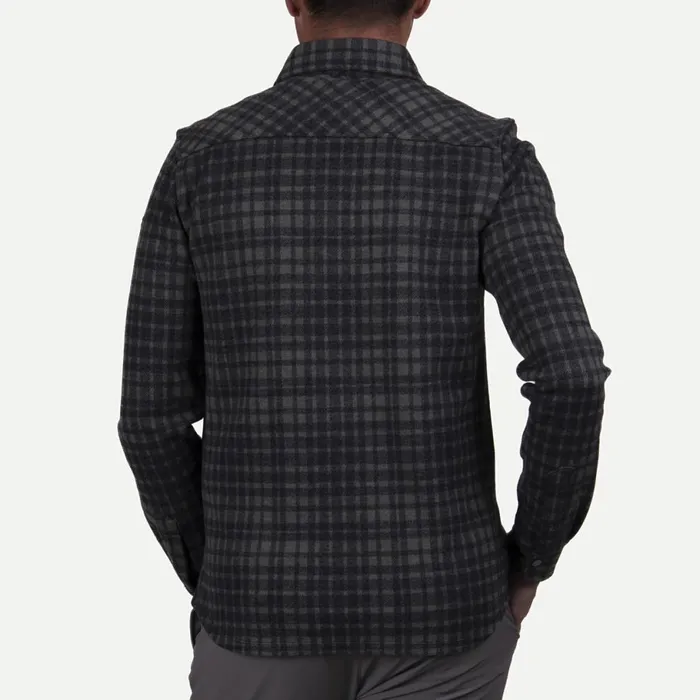 KJUS Midlayers and Sweaters Yellowstone Shirt 8211 Flannel With Woolblend Fabric Green Smokedark Dusk 8211 Men