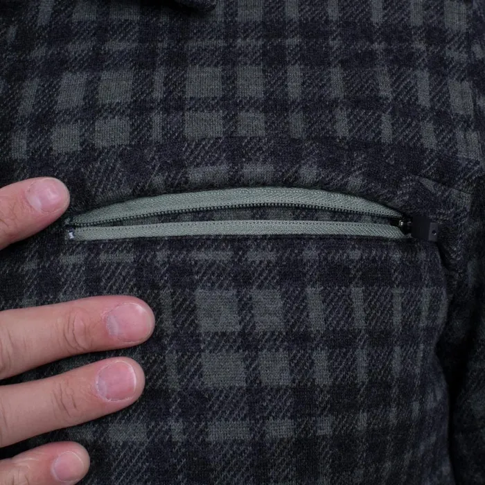 KJUS Midlayers and Sweaters Yellowstone Shirt 8211 Flannel With Woolblend Fabric Green Smokedark Dusk 8211 Men