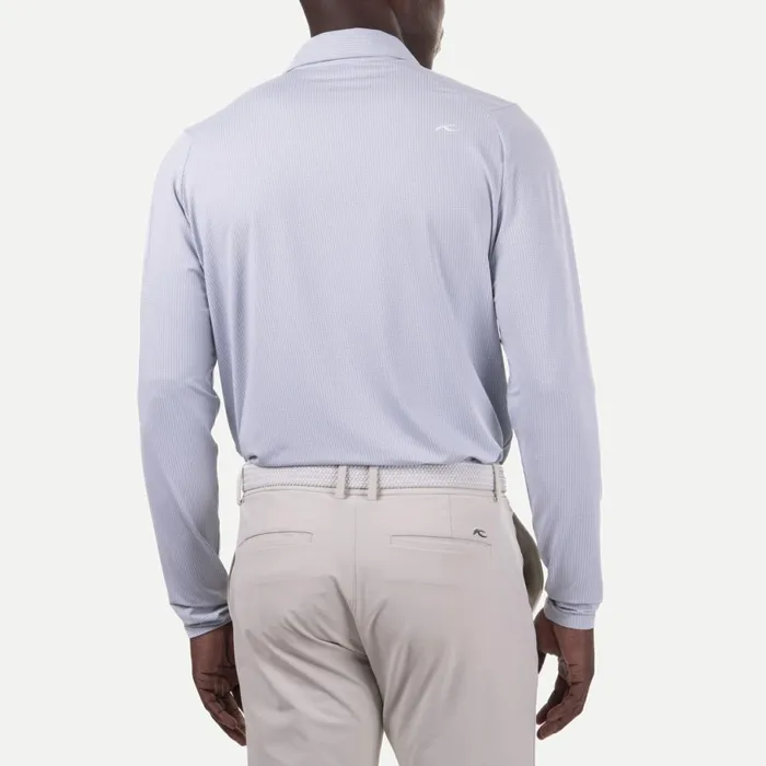 KJUS Polos Ashton Polo LS Whiteblue Fog 8211 Men