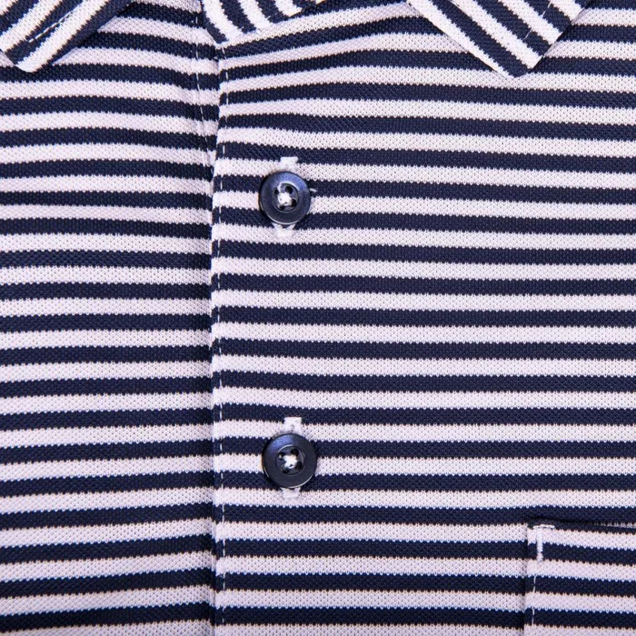 KJUS Polos Lee Stripe Polo SS Whiteatlanta Blue 8211 Men