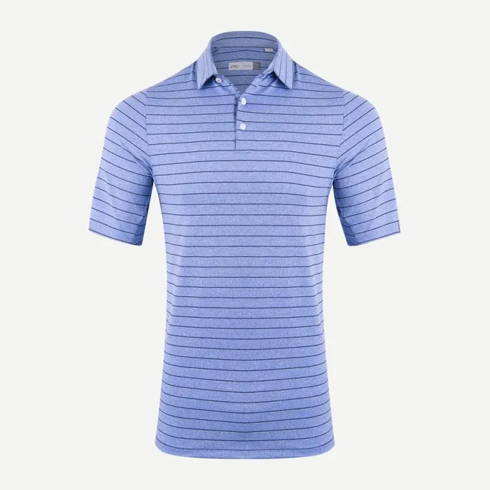 KJUS Polos Soren Meacutelange Stripe Polo SS Bright Blueatlanta Blue 8211 Men