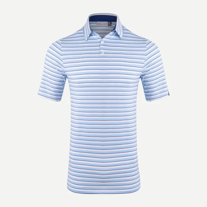 KJUS Polos Soren Multi Stripe Polo SS Niagarawhite 8211 Men