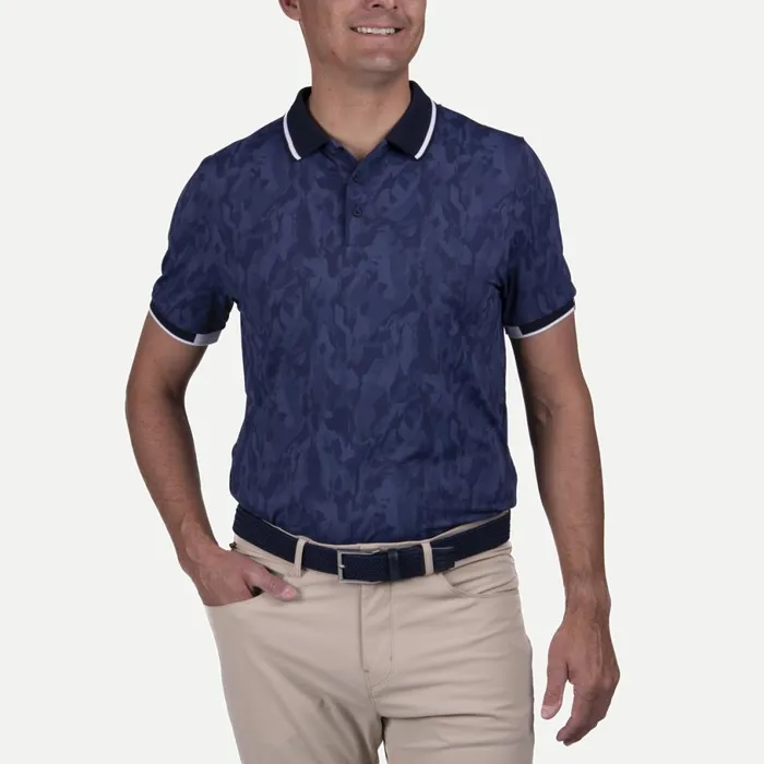 KJUS Polos Spot Printed Polo SS Atlanta Blue 8211 Men