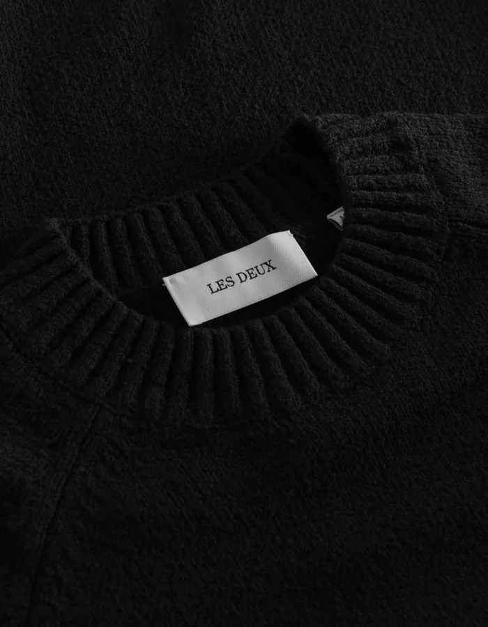 Knitwear Men Les Deux Brad Roundneck Knit 8211 BlackBlack