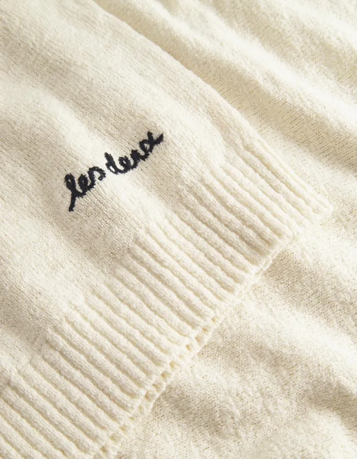 Knitwear Men Les Deux Brad Zipper Polo 8211 Ivory