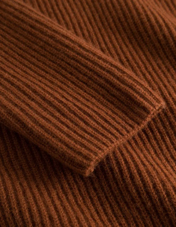 Knitwear Men Les Deux Eddie Wool Rib Rollneck Knit 8211 Arabian Spice