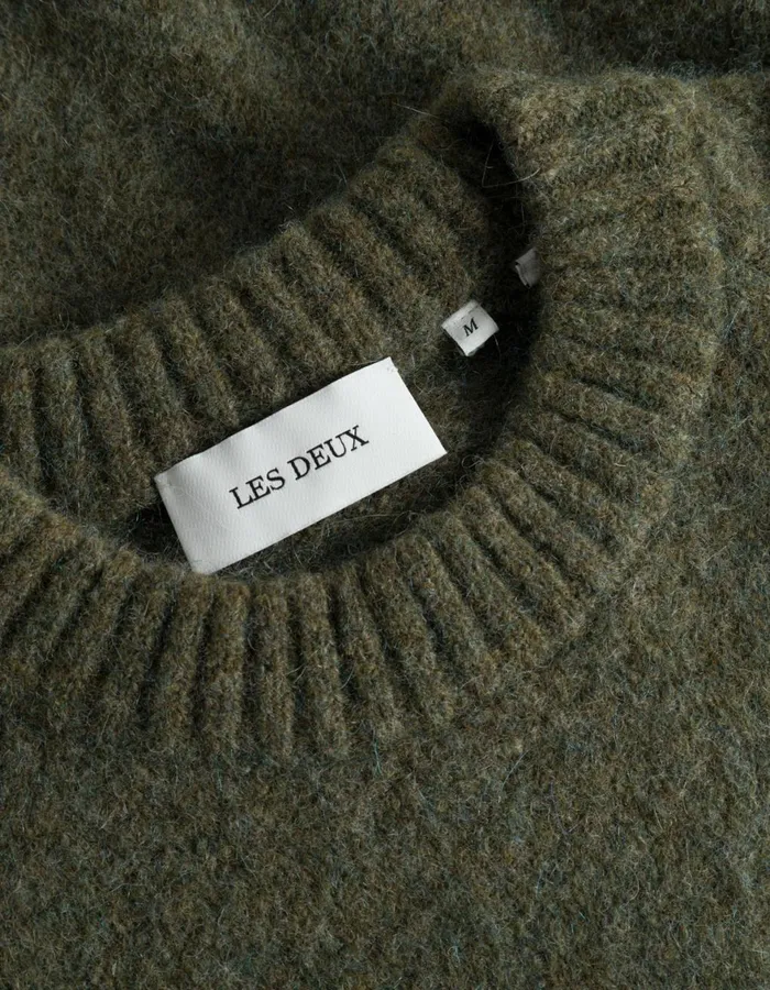 Knitwear Men Les Deux Gilbert Roundneck Knit 8211 Bungee Cord Melange