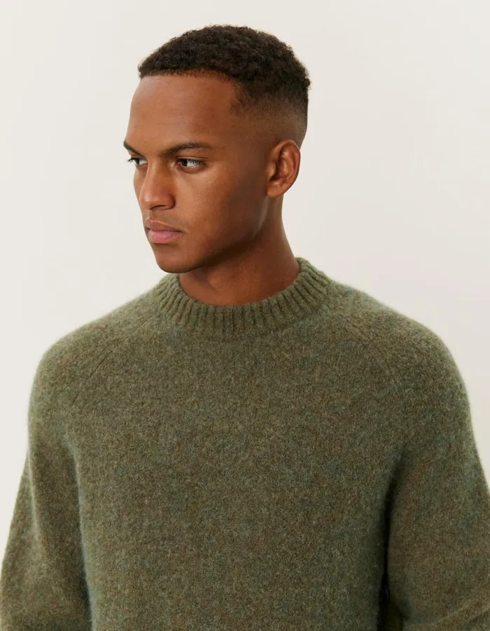 Knitwear Men Les Deux Gilbert Roundneck Knit 8211 Bungee Cord Melange