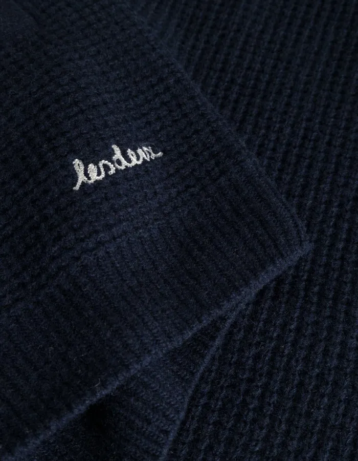 Knitwear Men Les Deux Grady Waffle Cardigan 8211 Dark Navy
