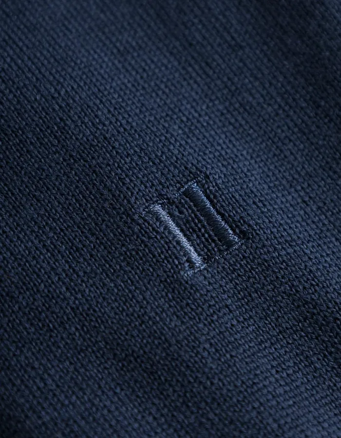Knitwear Men Les Deux Greyson HalfZip Merino Knit 8211 Dark Navy