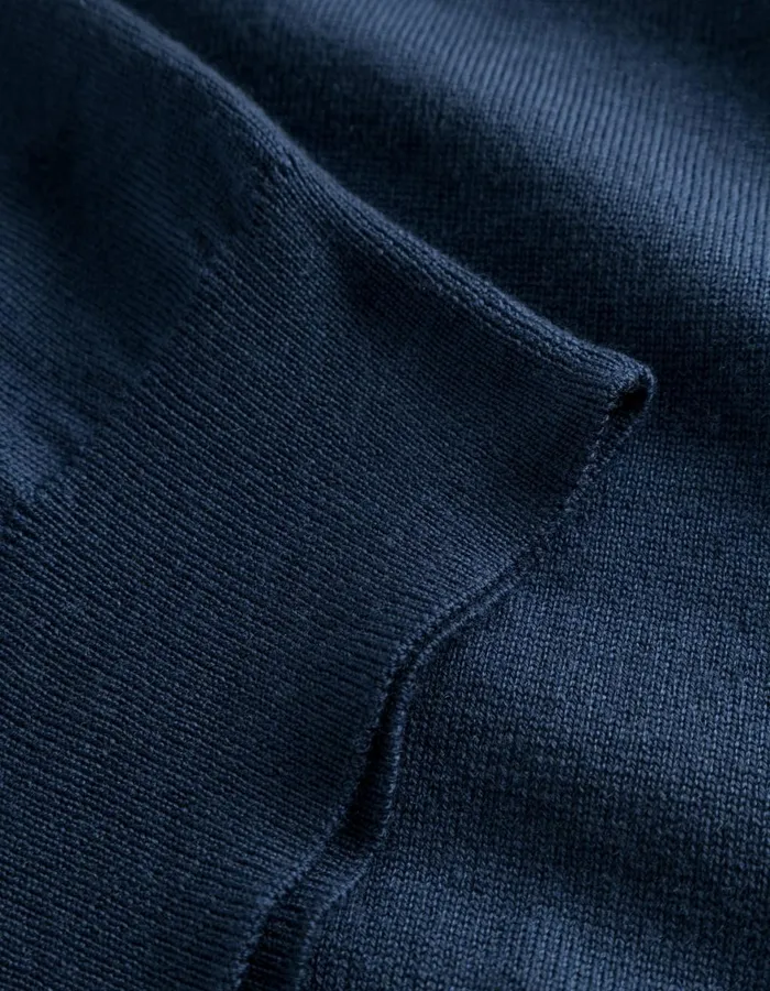 Knitwear Men Les Deux Greyson HalfZip Merino Knit 8211 Dark Navy