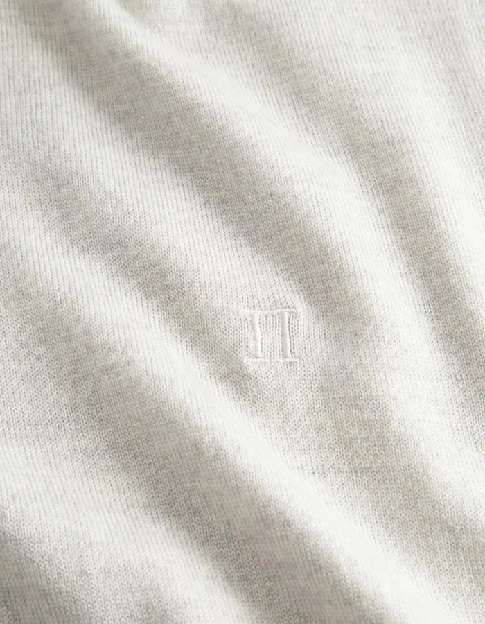 Knitwear Men Les Deux Greyson HalfZip Merino Knit 8211 Ivory Melange