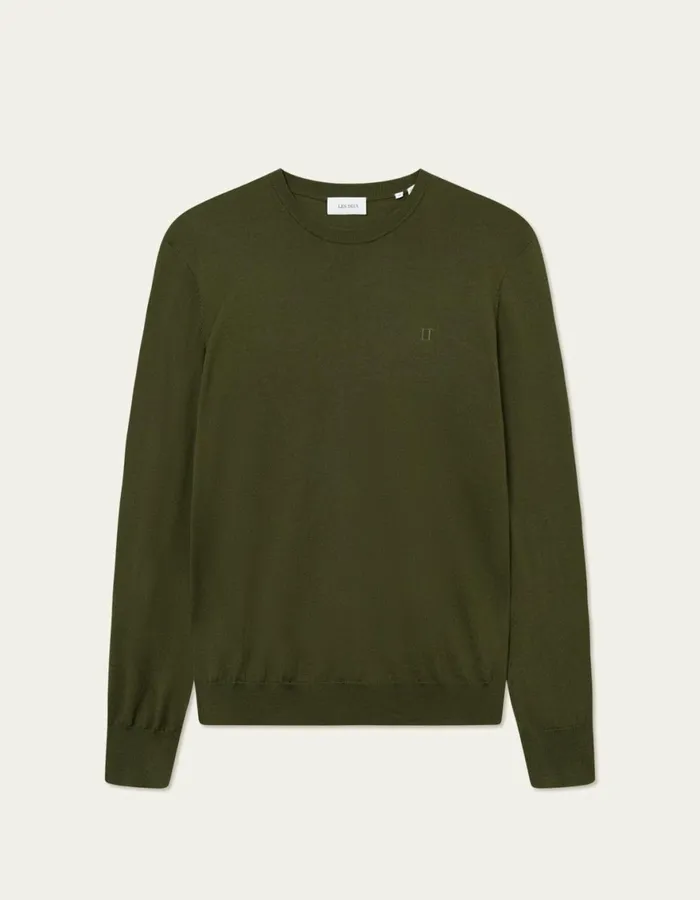 Knitwear Men Les Deux Greyson Merino Knit 8211 Chive Green