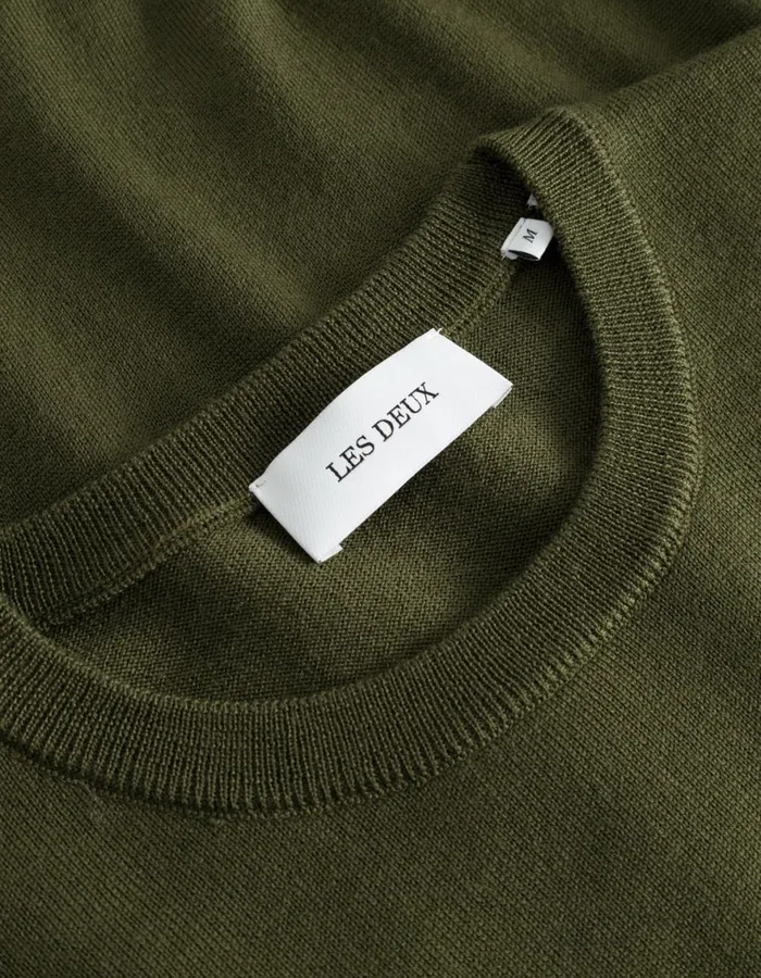 Knitwear Men Les Deux Greyson Merino Knit 8211 Chive Green