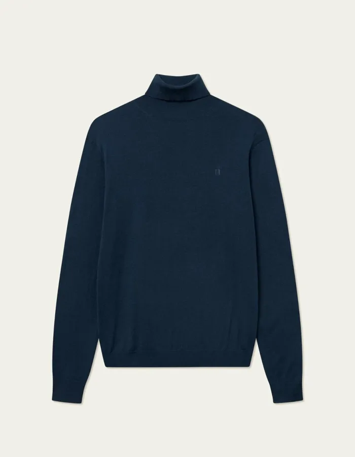 Knitwear Men Les Deux Greyson Rollneck Merino Knit 8211 Dark Navy