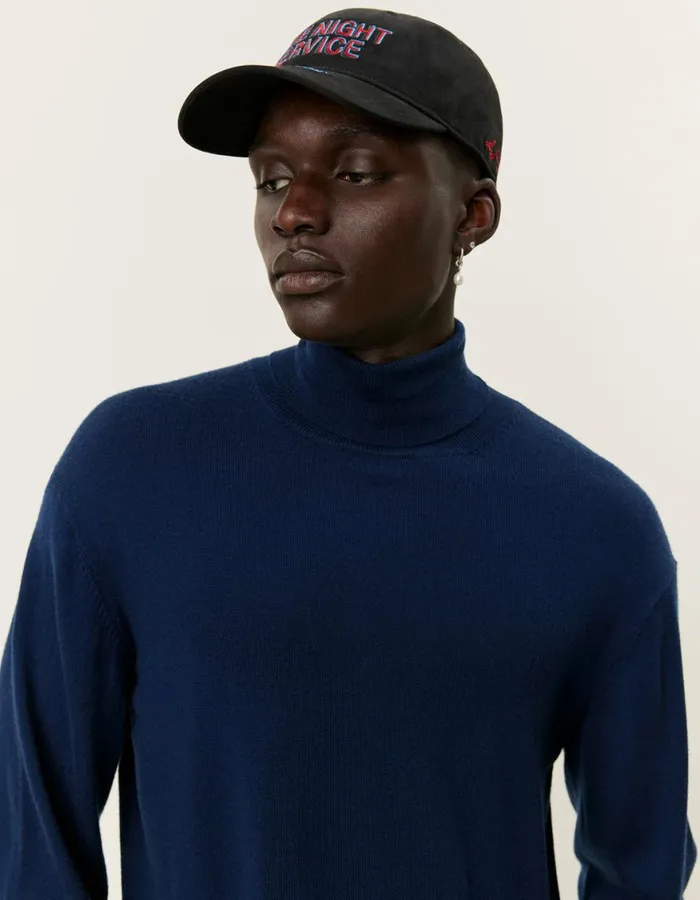 Knitwear Men Les Deux Greyson Rollneck Merino Knit 8211 Dark Navy