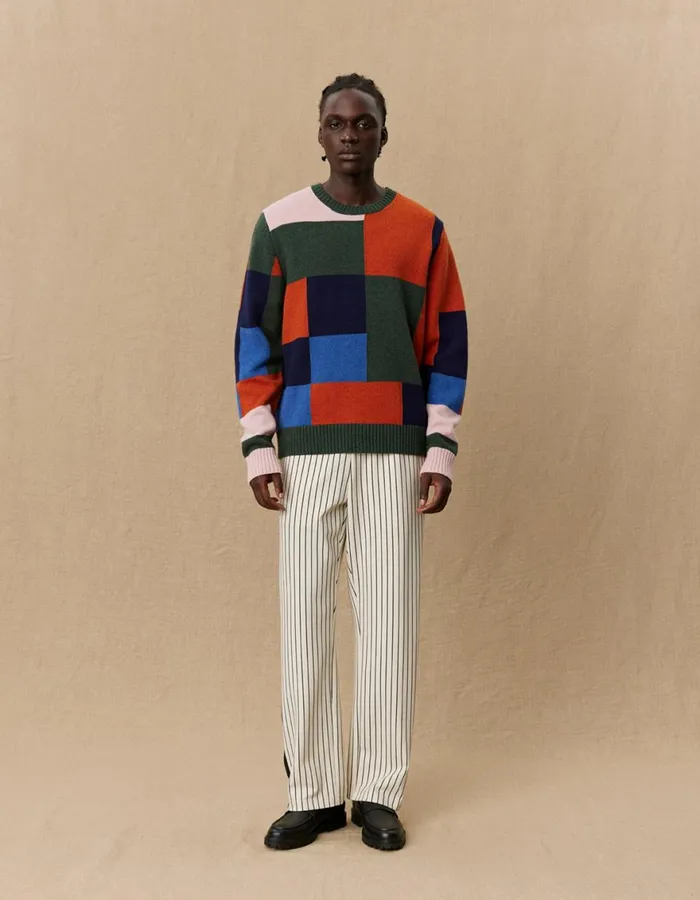 Knitwear Men Les Deux Yale Colorblock Knit 8211 Multicolor Knitwear Men Les Deux Yale Colorblock Knit 8211 Multicolor