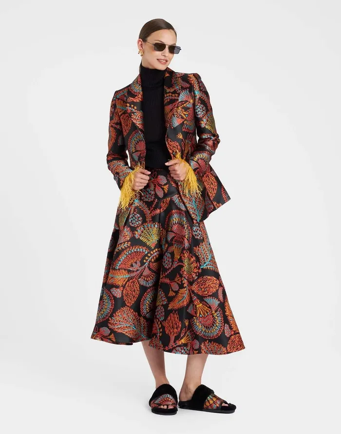 La Doublej 247 Jacket Sicomore Black In Jacquard Women Outerwear
