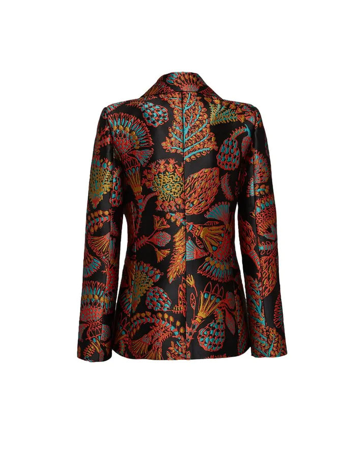 La Doublej 247 Jacket Sicomore Black In Jacquard Women Outerwear