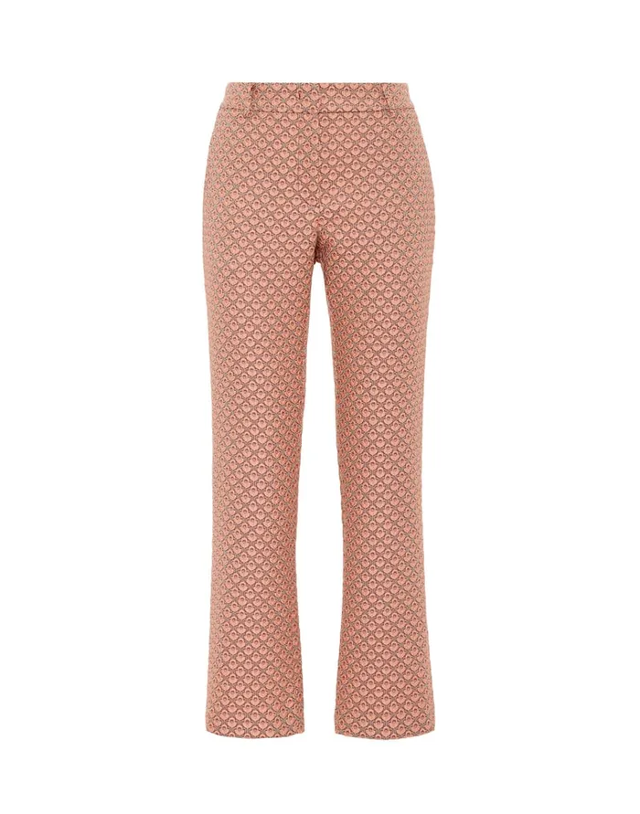 La Doublej 247 Pants Tulip Pale Pink In Jacquard Women Party Dressing