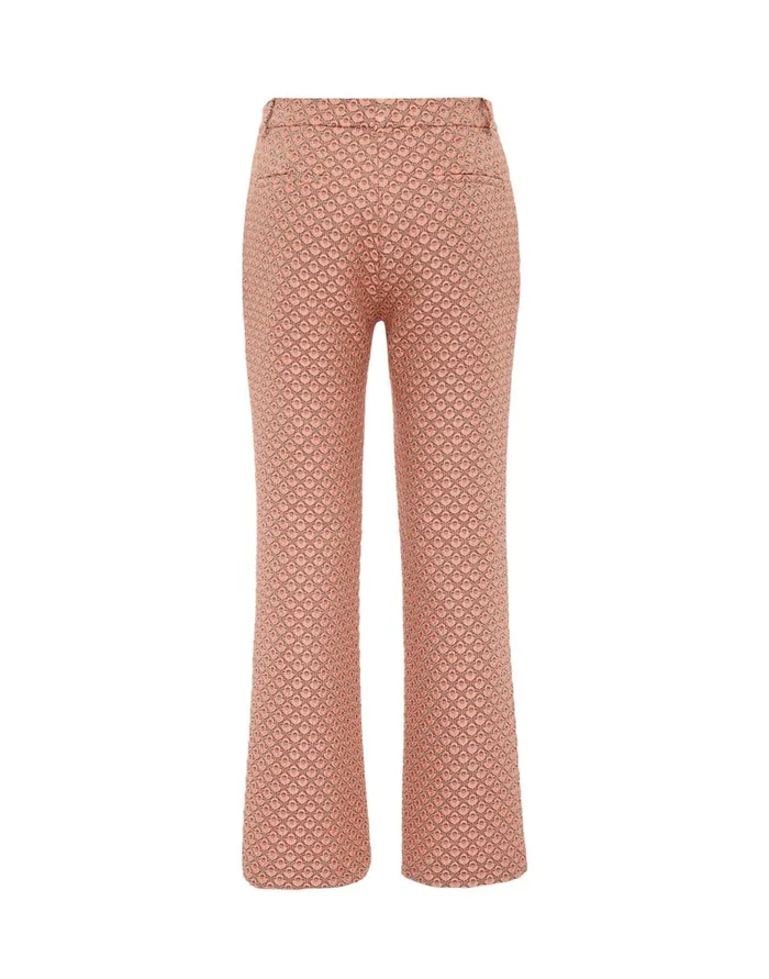 La Doublej 247 Pants Tulip Pale Pink In Jacquard Women Party Dressing