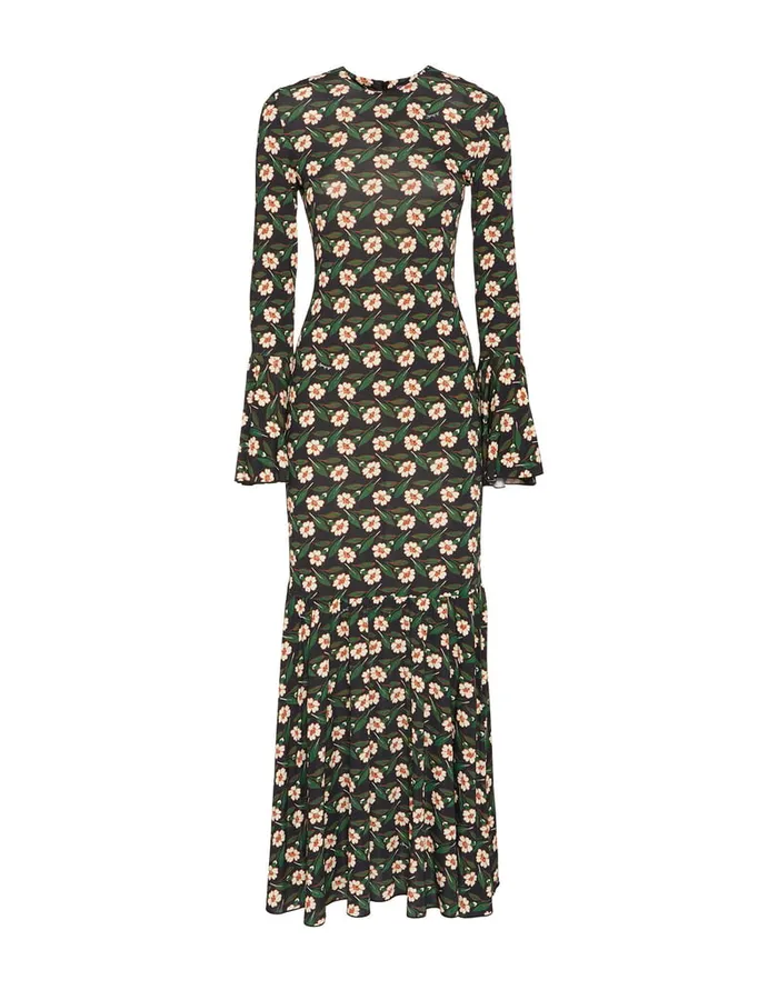 La Doublej Alba Dress Mayfair Black In Flowy Jersey Women Dresses