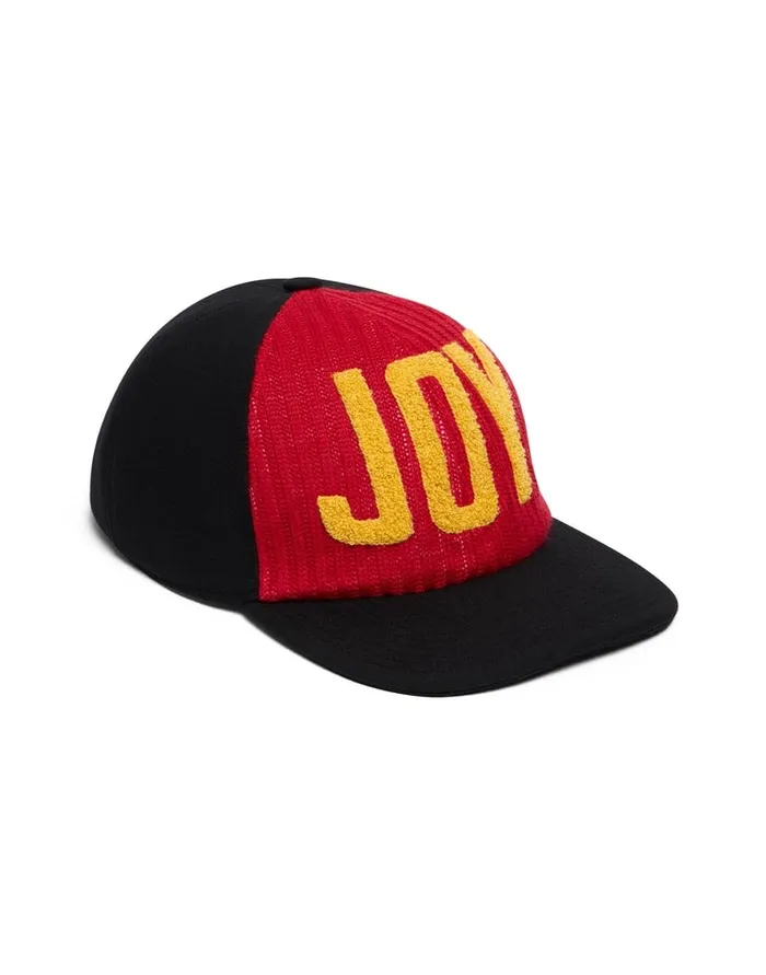 La Doublej Babeball Cap Solid Red In Wool Women Hats