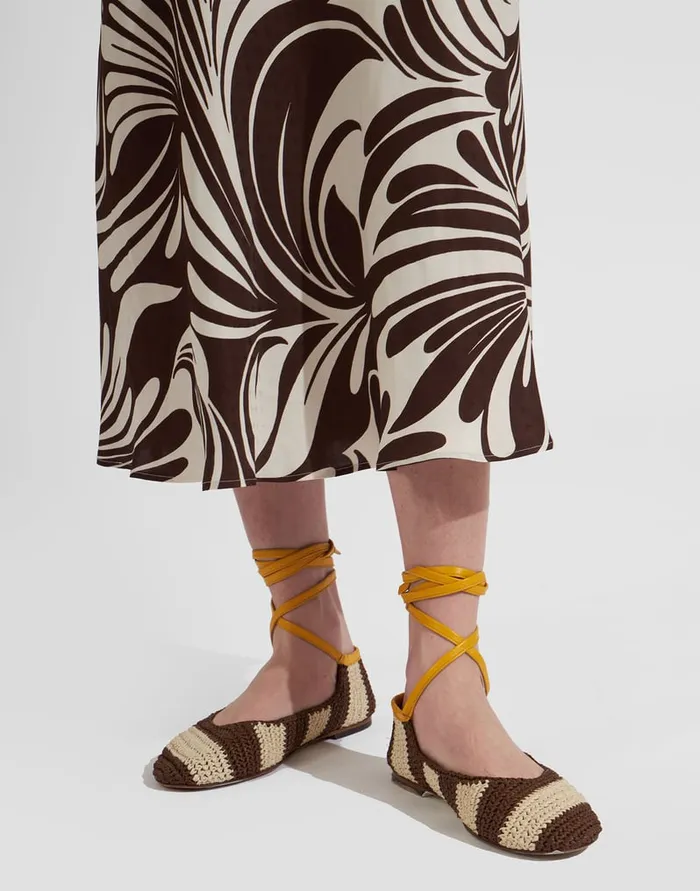 La Doublej Ballerina Flats Veneziana In Twill Women Shoes