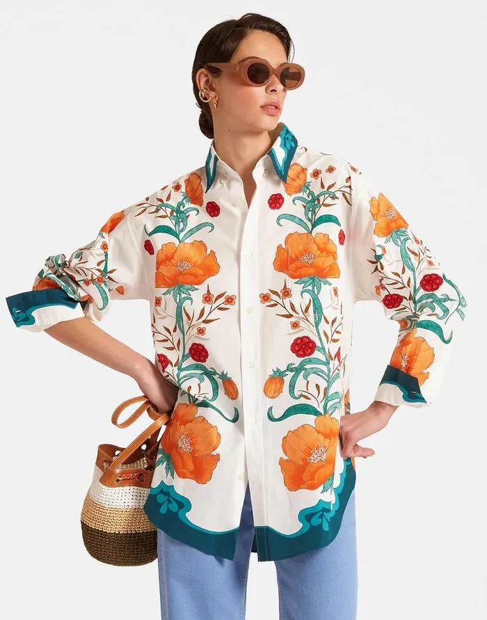 La Doublej Better Than Your Boyfriend039s Shirt Morpheus Place Orange In Summer Poplin Women Shirts and Tops La Doublej Better Than Your Boyfriend039s Shirt Morpheus Place Orange In Summer Poplin Women Shirts and Tops