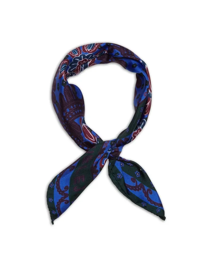 La Doublej Folky Hearts Foulard 4521545 Folky Hearts Blue In Silk Women Foulards and Scarves La Doublej Folky Hearts Foulard 4521545 Folky Hearts Blue In Silk Women Foulards and Scarves